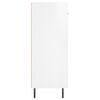 vidaXL Сайдборд, бял гланц, 69,5x34x90 см, инженерно дърво