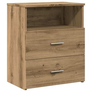 vidaXL Нощно шкафче, дъб артизан, 50x32x60 см, инженерно дърво