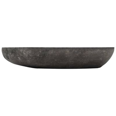 vidaXL Овална мивка от речен камък, 60-70 см
