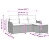 vidaXL Градински Софа Комплект с възглавница 4 pcs Кафяво Полиратан
