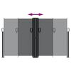 vidaXL Прибираща се странична тента, черна, 140х1200 см