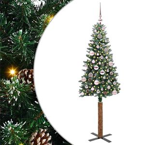 vidaXL Тясно коледно дърво Зелен 150 cm ПВЦ и масивно борово дърво
