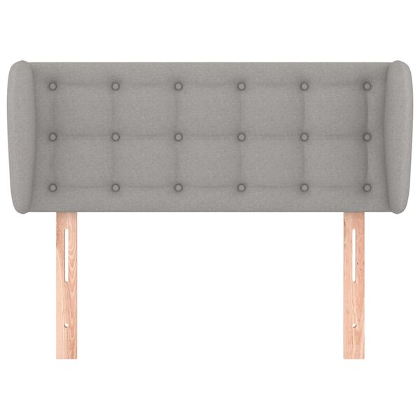 vidaXL Горна табла за легло с уши, светлосива,83x23x78/88 см, плат