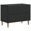 vidaXL Нощен шкаф Черно 62 x 34,5 x 48 см Инженерна дървесина