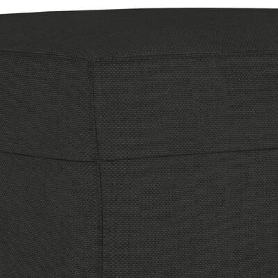vidaXL Комплект дивани 3 части с възглавници черен текстил
