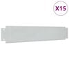 vidaXL Бордюрни ленти, 15 бр, поцинкована стомана, 100x20 см