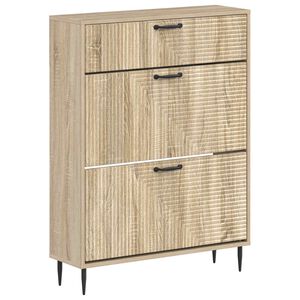 vidaXL Шкаф за обувки HAARLEM 78 x 24 x 103 см Инженерна дървесина