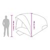 vidaXL тунелна палатка с покрив Синьо 410 x 285 x 198 см тафта