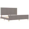 vidaXL Рамка за легло с таблото Таупе 200 x 200 cm текстил