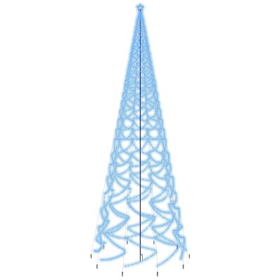 vidaXL Коледна елха с шип, синя, 3000 LED, 800 см
