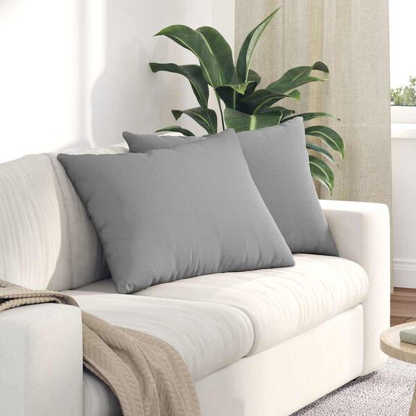 vidaXL Диван възглавници 2 pcs Сив 70 x 50 cm текстил