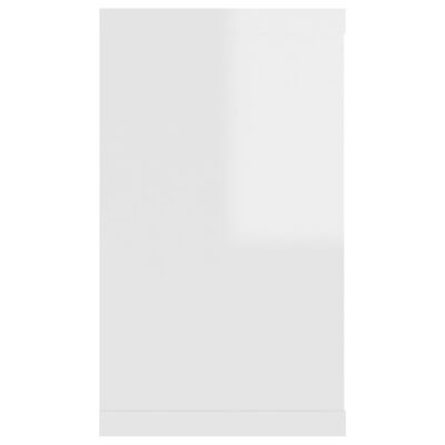 vidaXL Стенни кубични рафтове, 4 бр, бял гланц, 80x15x26,5 см, ПДЧ
