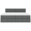 vidaXL Легло с място за съхранение Тъмен сив 180 x 200 cm Изкуствена