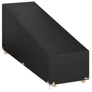 vidaXL Покривало за шезлонг 12 капси 200x65x35/60 см полиетилен