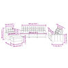 vidaXL Комплект дивани 4 части с възглавници кафяв текстил