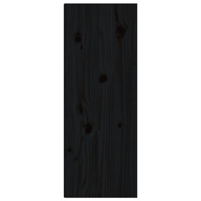 vidaXL Стенни шкафове, 2 бр, черни, 30x30x80 см, бор масив