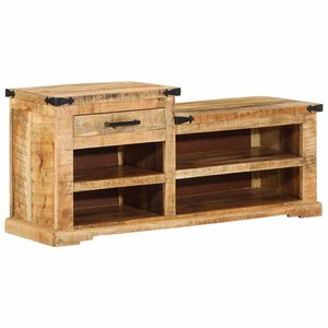vidaXL Пейка с чекмедже Кафяво 110 x 35 x 50 см Груб манго