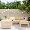 vidaXL Градински комплект от 5 части, масивна борова дървесина