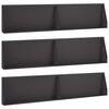 vidaXL Задържащи стени 6 бр. 100 x 12 x 40 см Стомана Черно