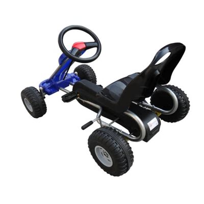 vidaXL Детски картинг с педали, цвят син