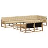vidaXL Комплект дивани за открито 9 pcs Бяло и Бежово 79 x 79 x 37 см