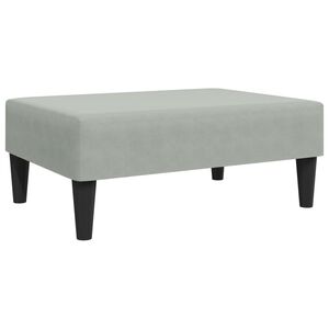 vidaXL Табуретка, светлосива, 77x55x31 см, кадифе