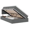 vidaXL LED легло за съхранение с матрак Тъмносиво 120 x 200 cm Текстил