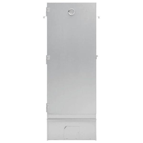 vidaXL BBQ опушвач с дървесен чипс 44,5x29x110 см поцинкована стомана