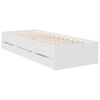 vidaXL Рамка за легло с чекмедже Бяло 75 x 190 cm Инженерна дървесина