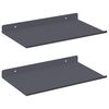 vidaXL Плаващ рафт 2 pcs Антрацит 30 x 18 x 2,5 см Стомана