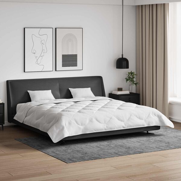 vidaXL Завивка с възглавница 3 pcs Бяло Микрофибър