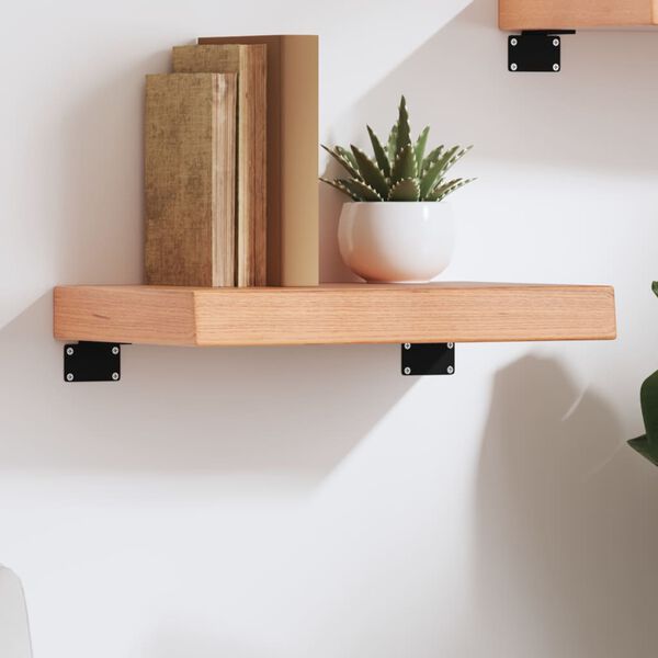 vidaXL Стенен рафт светлокафяв 40x20x6 см обработен масивен дъб