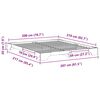 vidaXL Рамка за легло Кафяво 200 x 210 cm Солидно борово дърво