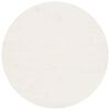 vidaXL Плот за маса, бял, Ø70x2,5 см, бор масив