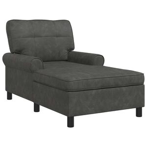 vidaXL Шезлонг Лаунж Черно Изкуствена 91 x 157 x 91 см