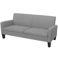 vidaXL 3-местен диван, 180х65х76 см, светлосив