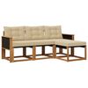 vidaXL Комплект дивани за открито 4 pcs Натурален и Бежов