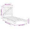 vidaXL Рамка за легло с табла, 100x200 см, борово дърво масив