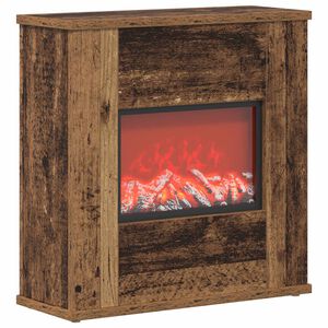 vidaXL Електрическа камина Старо дърво 47 x 18 x 48 cm