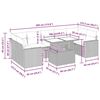 vidaXL Градински диван с възглавници, 8 части, бежов полиратан