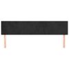 vidaXL Табла за легло, черна, 180x5x78/88 см, кадифе