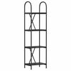 vidaXL Рафт за книги 4 нива 40 x 30 x 146 см Инженерна дървесина