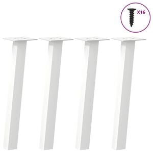 vidaXL Крака за масичка за кафе, 4 бр., бели, 30 см, стомана
