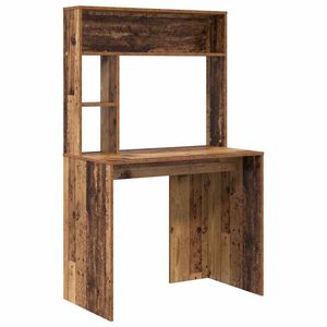 vidaXL Бюро Старо дърво 91 x 50 x 149 см Инженерна дървесина