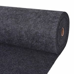 vidaXL Килим Антрацит 1,2 x 15 m Полиестер