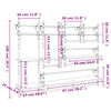 vidaXL Комплект рафтове за стена 6 опушен дъб инженерно дърво