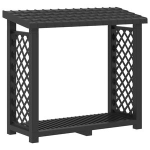 vidaXL Стойка за дърва Антрацит 114 x 46 x 101 см ПП