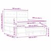 vidaXL Легло с пружинирана основа с матрак Крем 160 x 200 cm текстил