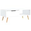 vidaXL Маса за кафе, бяла, 100x49,5x43 см, инженерно дърво