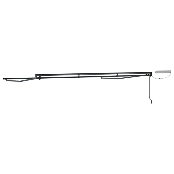 vidaXL Електрическа разтегателна рамка за сенник Бял 2,5 x 2 m Стомана